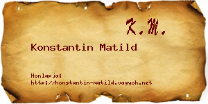 Konstantin Matild névjegykártya